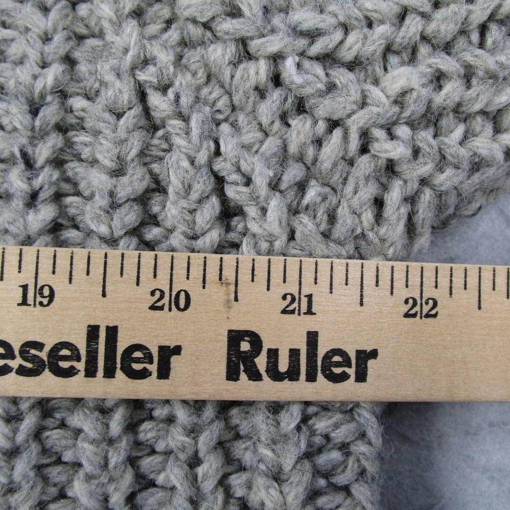 Abercrombie Fitch Sweater Women Small Gray Wool Blend Chunky Knit Cardigan Y2K - Picture 6 of 9